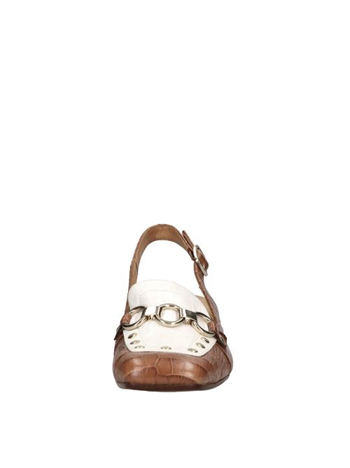 Décolleté slingback in pelle modello Vururu Buick CHIE MIHARA | VURURU BUICKMARRONE-BIANCO-GIALLO